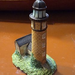 Miniature Resin Lighthouse Figurine Unmarked 2.5" L x 3.5" T x 2" W
Cond like new