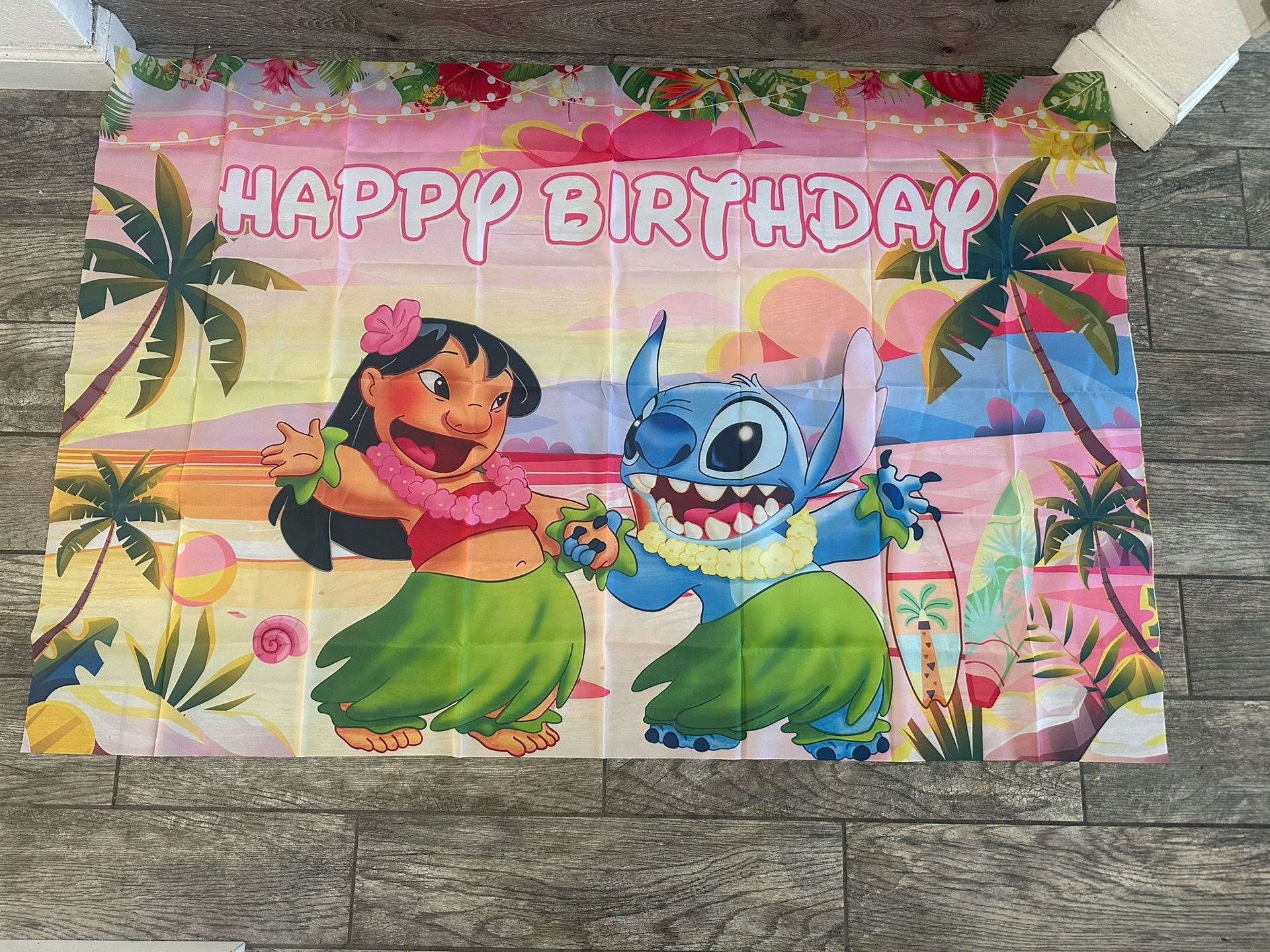 LILO And stitch Birthday Banner