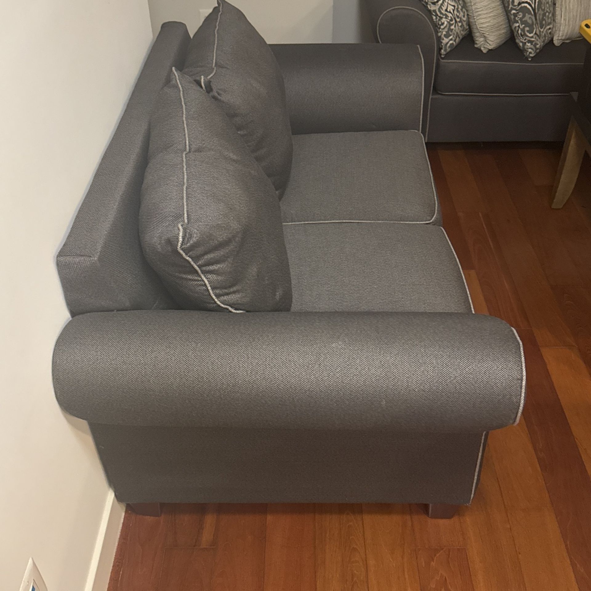 Love Seat Charcoal Gray, Great Condition