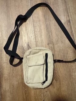 Cream Corduroy Mini Crossbody Bag