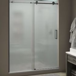 Aston 48x80 Shower Door In Matte Black 