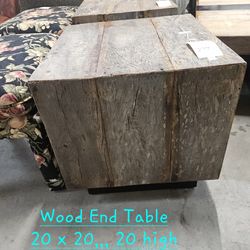 End Table square woodWe are located at 2811 East Bell road. Another Time Around Furniture.