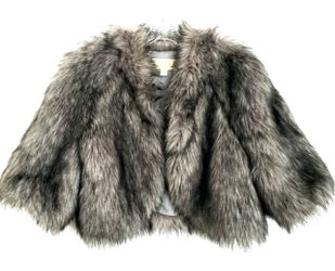 Michael kors  grey cropped coat size L