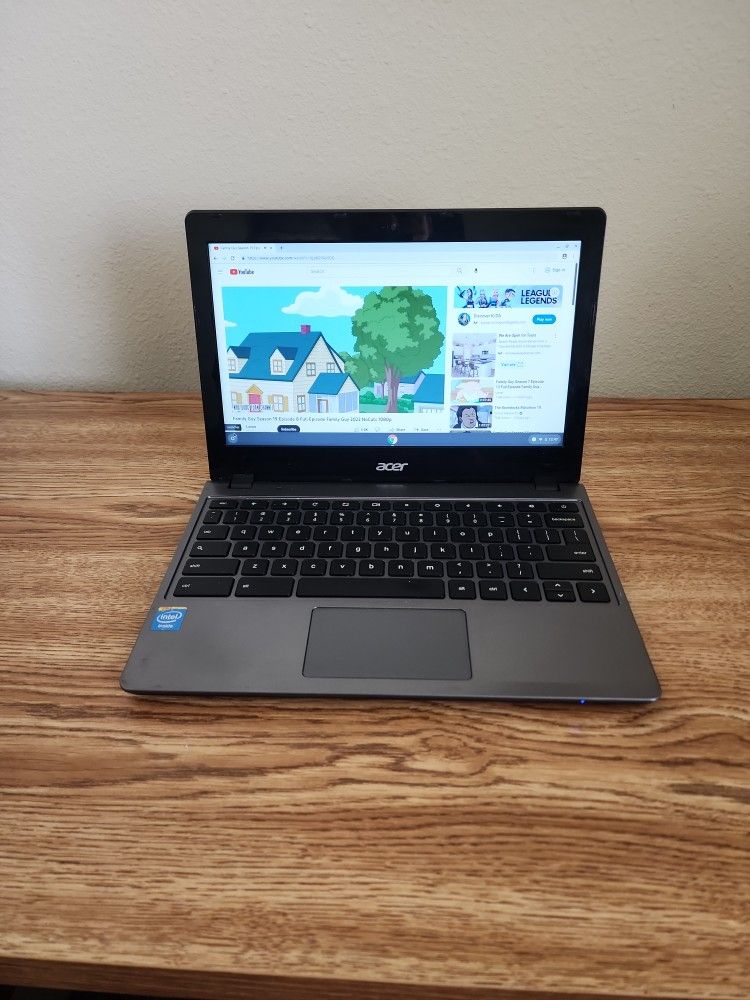 Acer Chromebook C(contact info removed) 11.6" 16GB Intel Celeron, 1.40GHz, 2GB Notebook - Good