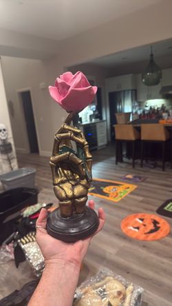 Skeleton Hand Rose Decorative Figurine