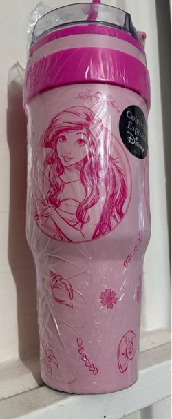 Disney Princess Ariel Pink Tumbler with Straw