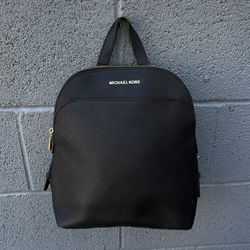 Michael Kors Emmy Black Leather Backpack MK Bag