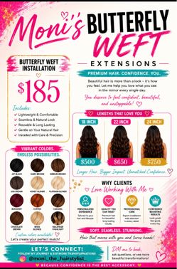 Custom butterfly weft