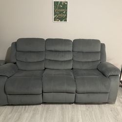 Gray Recliner Couch