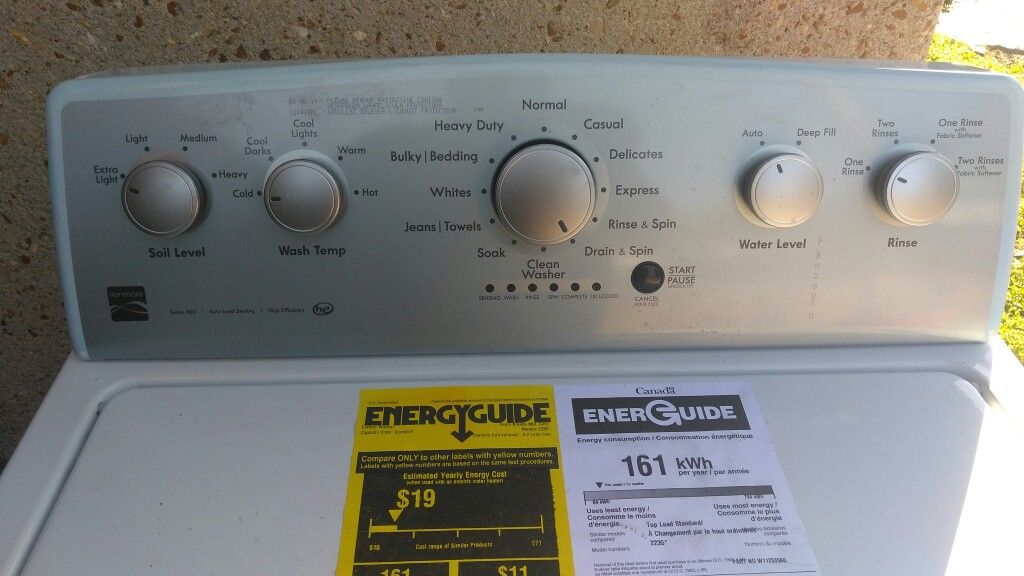 Kenmore large capacity washer