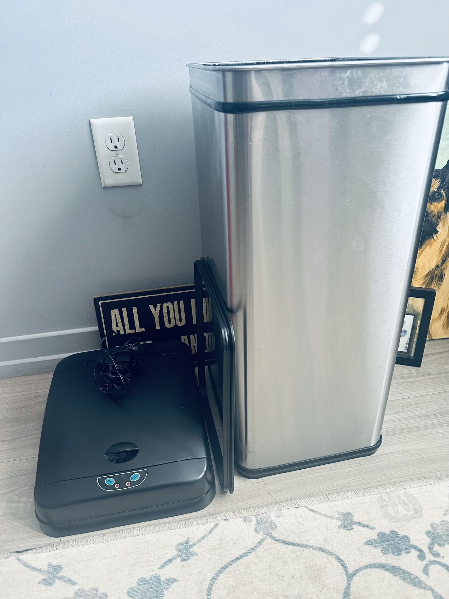 iTouchless 13 Gallon Patented Sensor Trash Can with Lid & Odor Filter,