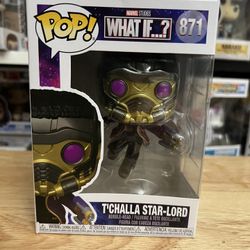 T'Challa Star-Lord Funko Pop Bobblehead #871 Marvel What If MCU Comics Disney