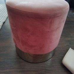 Mauve And Gold Stool 