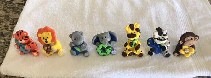 Jungle Safari Baby Shower Party Birthday Cake Toppers