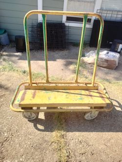 Heavy Duty Steel Platform Cart on Wheels