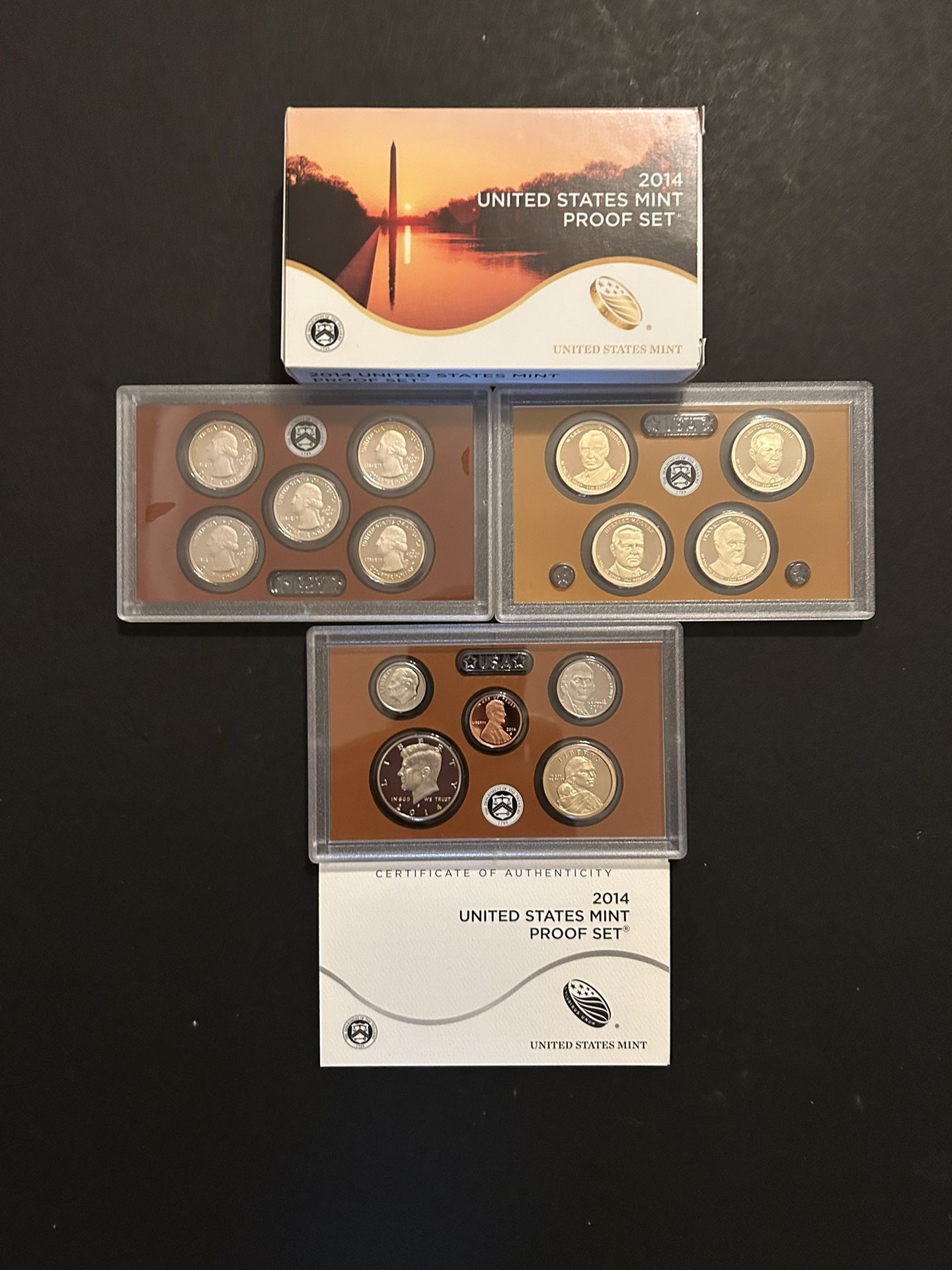 Coins – 2014S Brilliant Uncirculated Proof Set (San Francisco ) in Original Mint Packaging -,Total 14 Coins
