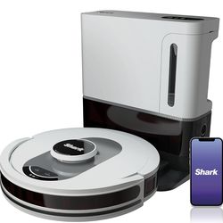 Shark AV2511AE/AV251WA AI Ultra Robot Vacuum, with Matrix Clean, Home Mapping, 60-Day Capacity Bagless Self Empty Base, Perfect for Pet Hair, Wifi, Co