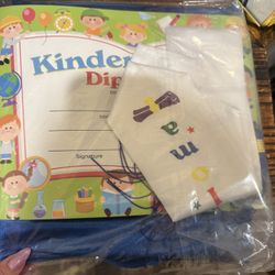 Kindergarten robe with tassel and diploma