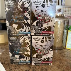 POKEMON TCG SCARLET AND VIOLET BLACK BOLT/WHITE FLARE BOOSTER BUNDLE