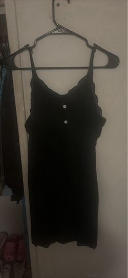Black Lace Trim Mini Slip lounge wear