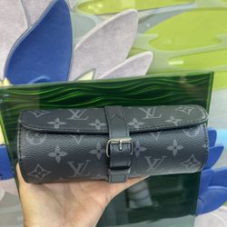 New 3 Watch Louis Vuitton Case Monogram Eclipse