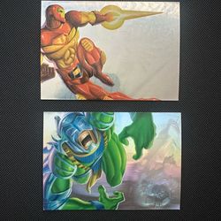 Marvel 1995 Flair Marvel Annual HoloBlast Ironman  and hulk