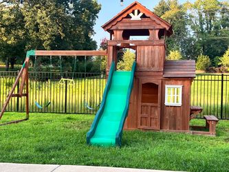 Playset with Attached Playhouse  - May by Backyard Discovery