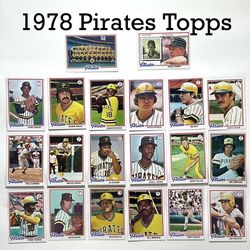 1978 Topps Pirates Baseball Cards
