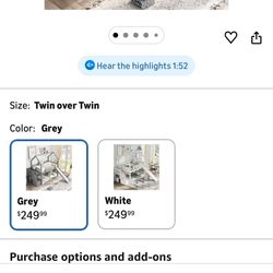 WE HAVE A TWIN BUNK BED 