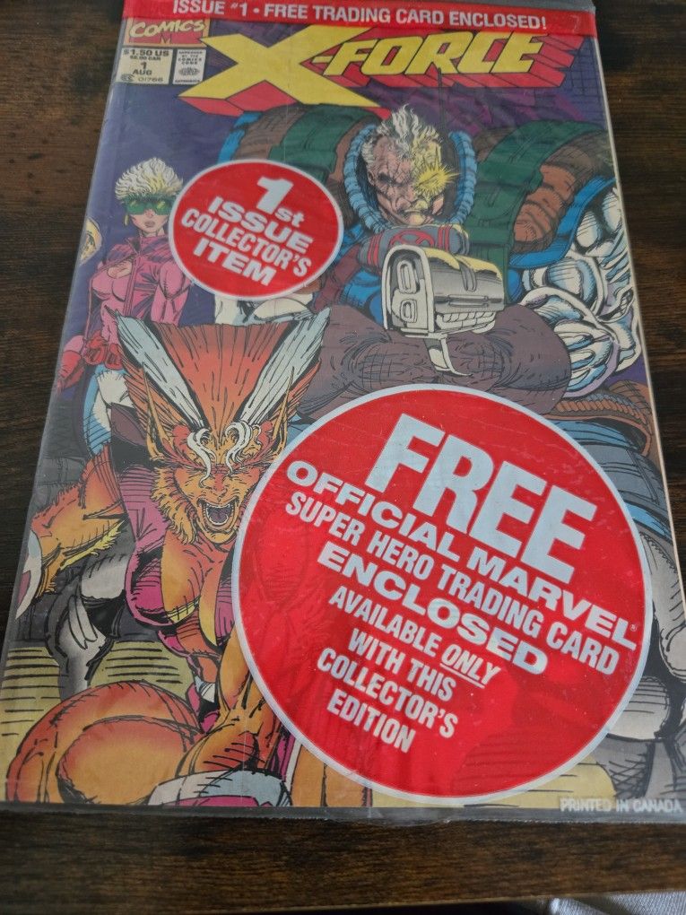 X Force #1 DEADPOOL RC CARD ON BACK NM Polybagged