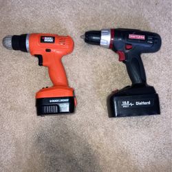 Craftsman 18v + Black&Decker 9.6v Drills