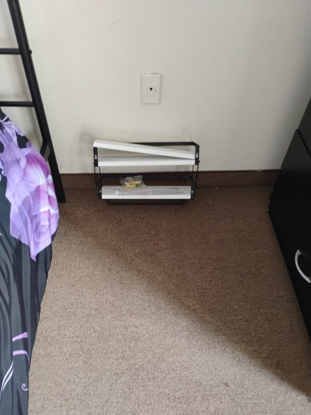 3 Piece Black And White Bathroom Shelves 