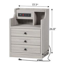 Night Stand Or Side Table With USB Ports 