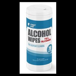 Box Of 18 First Line Alcohol Cleaning Wipes BIG not Small