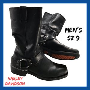 Photo Men’s Harley Davidson Leather Motorcycle Boot Sz:9