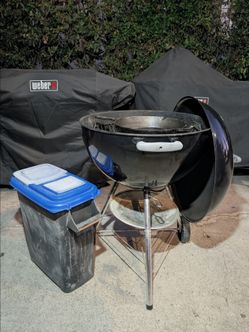 22" Weber Kettle Charcoal Grill Setup – Clean & Ready to Cook!