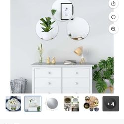 16" X 16" Round Mirrors For Centerpiece Table Setting