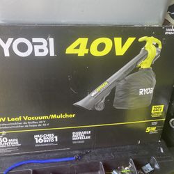 Like New 40v Ryobi Leaf Vac . Tool Only No Battery No Charger 