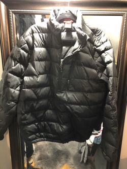 Nike down fill pullover jacket black large