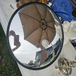 18 inch Convex Blindspot Mirror for Driveway Garage Park Assistant, Adjustable Wide Angle