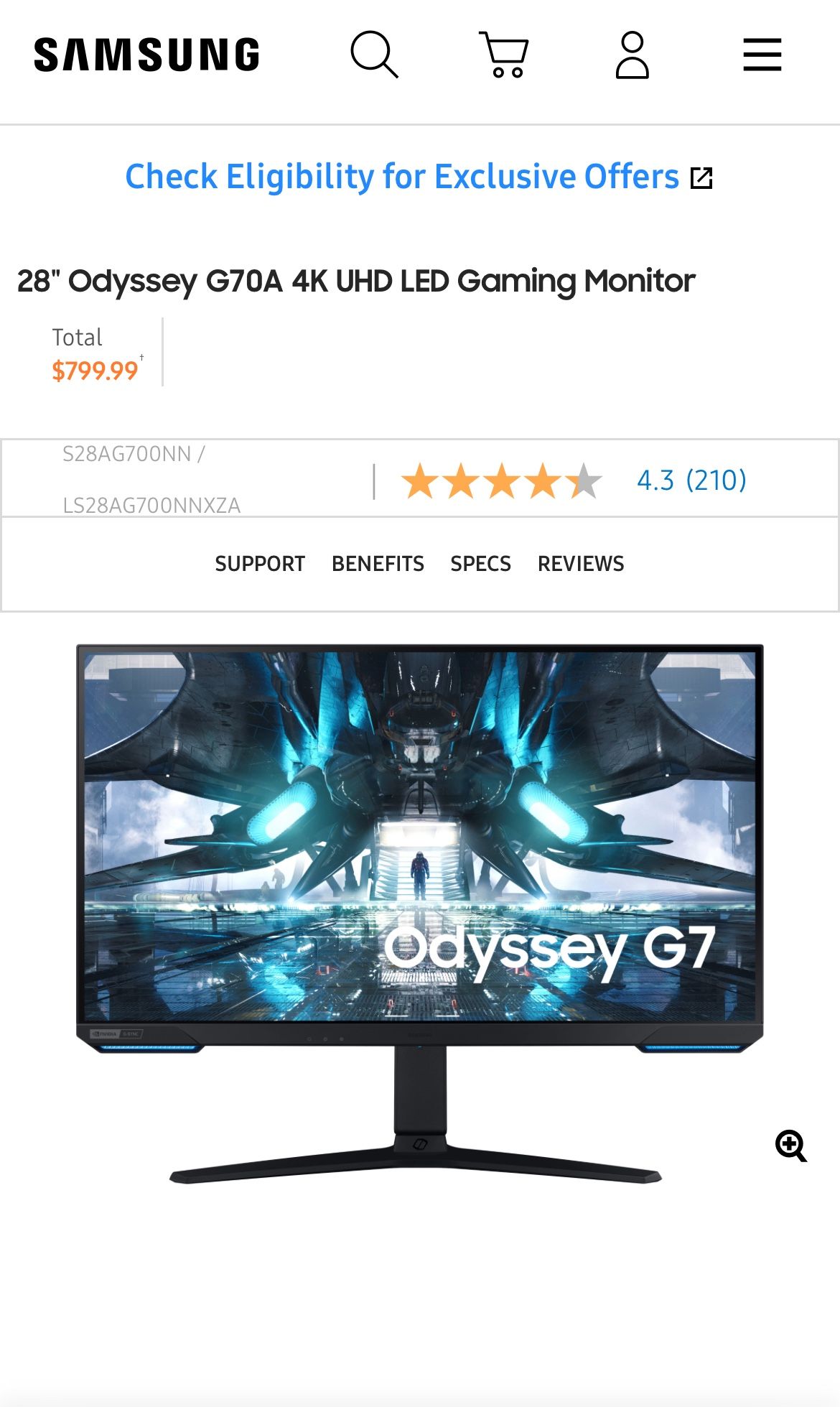Samsung Odyssey G7 Monitor