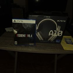 Ps5 Headphone and Ps5 Game Resident Evil 4