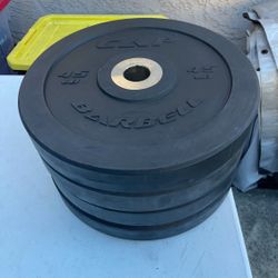 CAP 45 lb Olympic Bumper Plate, Black