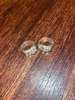 Silver nugget rings size 10