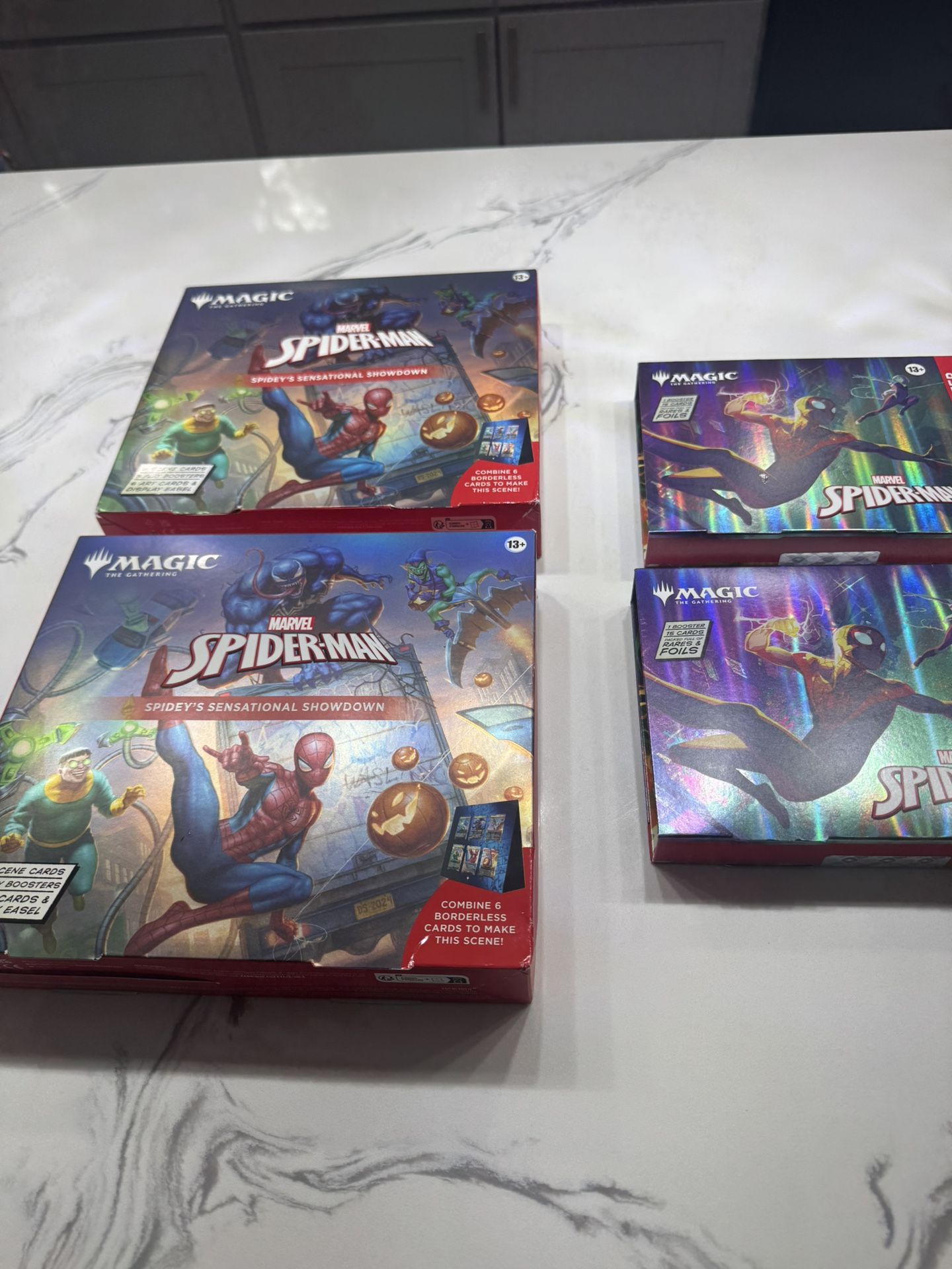 Magic the gathering spider man Art scene collection boxes