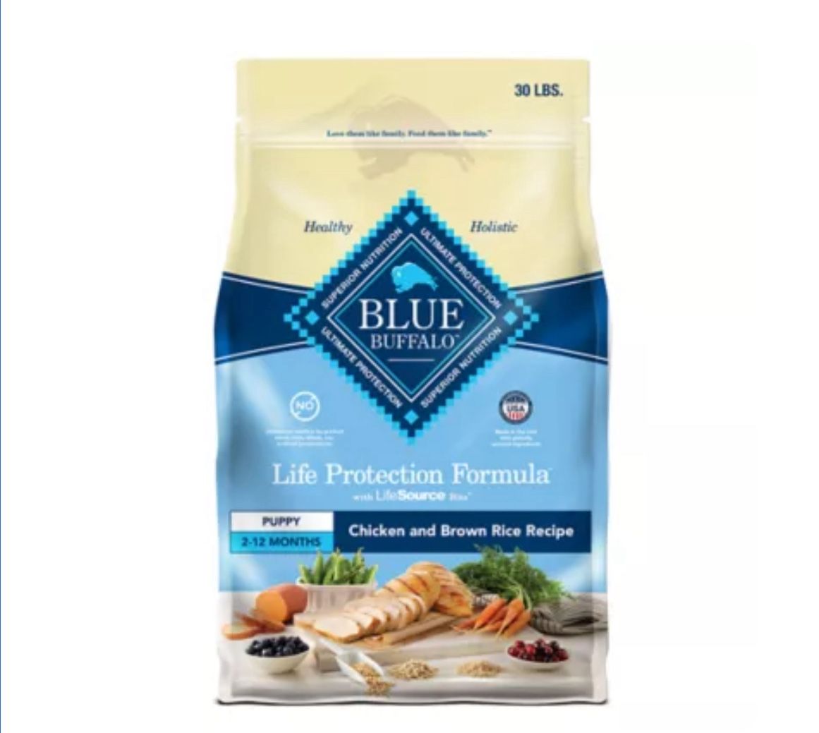 NEW 30LBS BLUE BUFFALO PUPPY FOOD