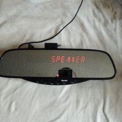 BLUETOOTH MIRROR HANDSFREE SPEAKER FM RADIO CALL