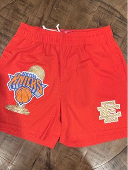 Eric Emanuel EE Knicks Champ Shorts Orange NBA  Size: Large