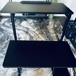 Black Standing Desk - Perfect For Work Or School