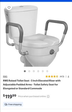 Universal elevated toilet seat brand new $35 price firm